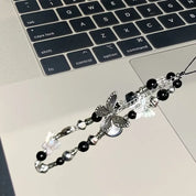 Phone Chain Butterfly Pendant Black