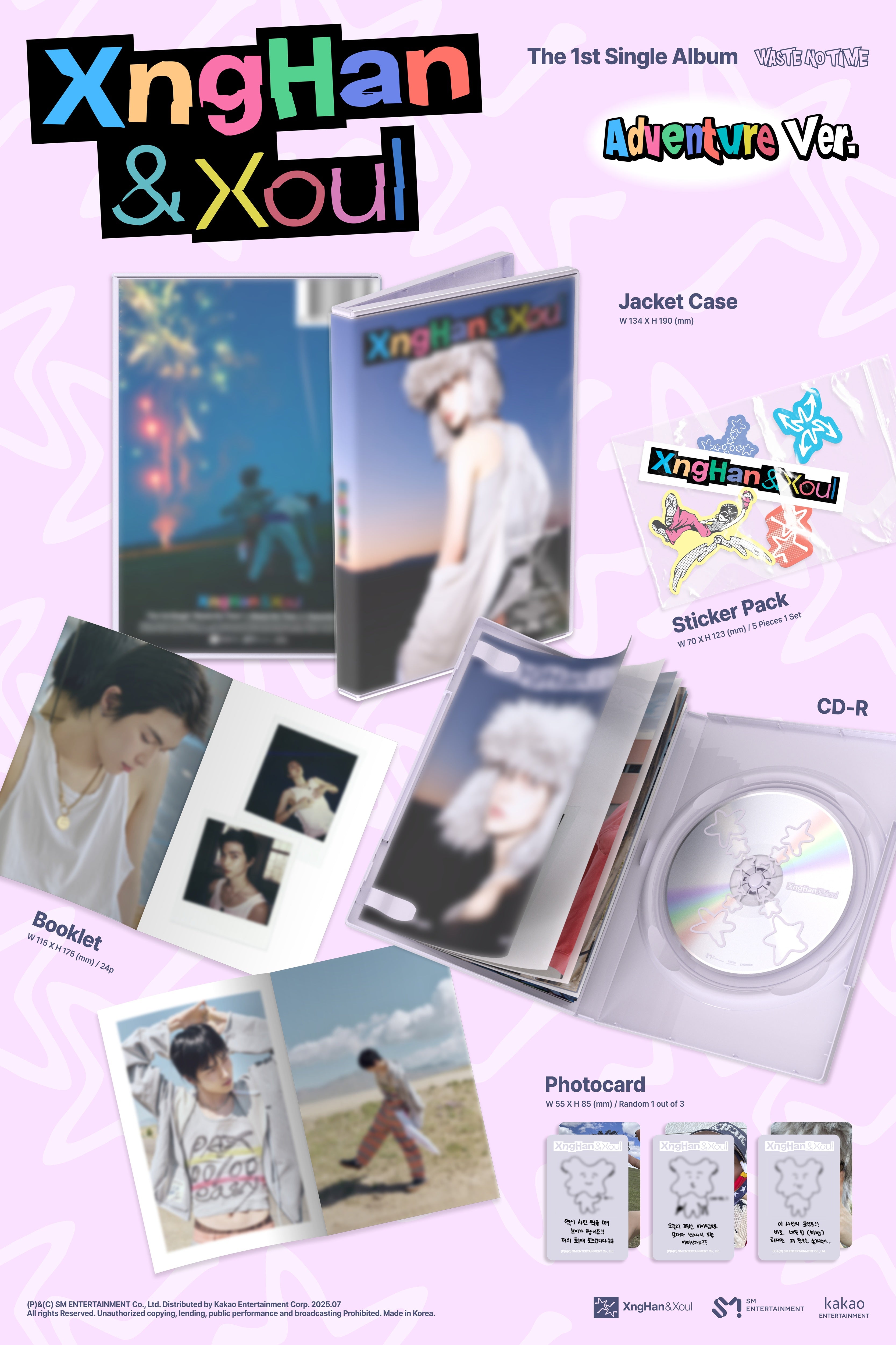 XNGHAN & XOUL 1st Single Album "WASTE NO TIME" (Adventure Ver.)