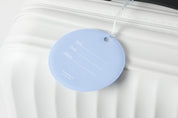 LUGGAGE TAG PVC BLUE ROUND CAT