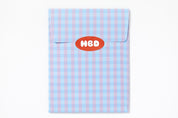 Card Cherry Birthday Cake with Bear Blue