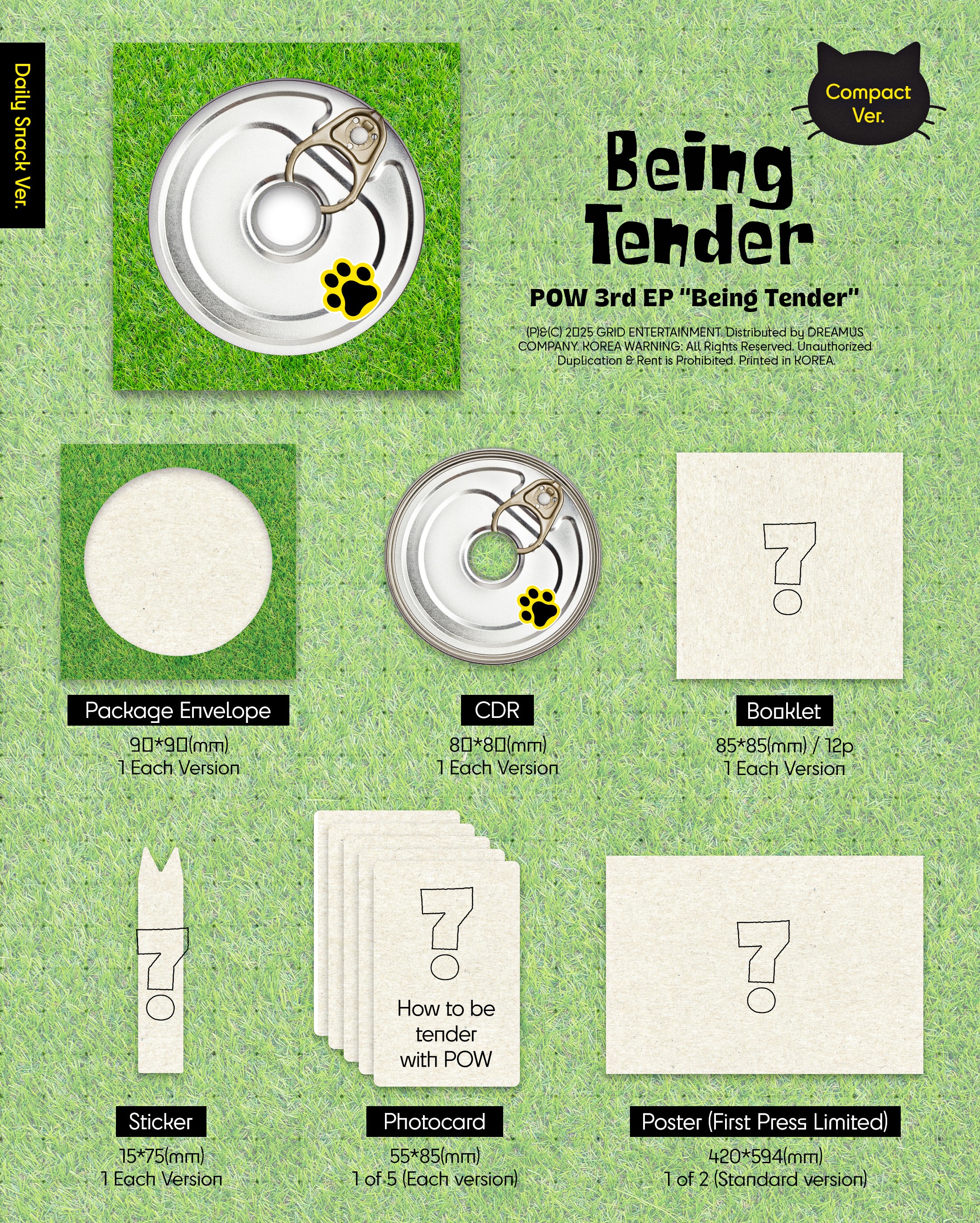 POW - 3RD MINI ALBUM [BEING TENDER] COMPACT VER.