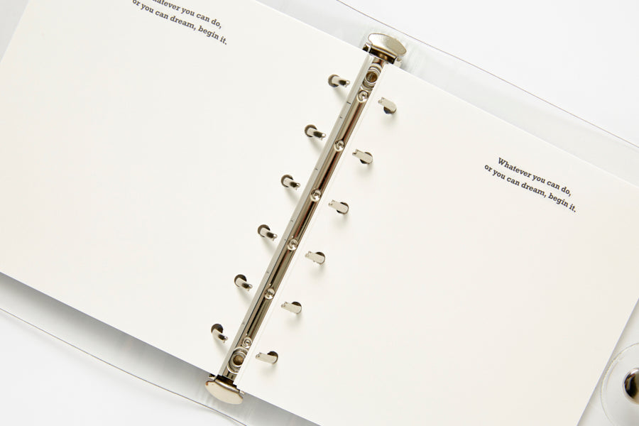 DIARY BLUE BEGIN WIDE 6 HOLE MINI