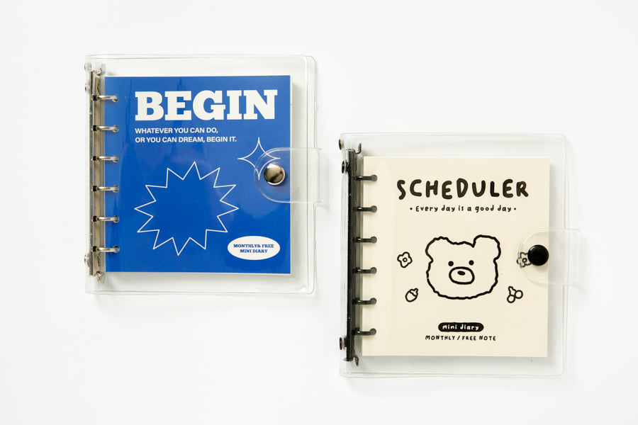 DIARY BLUE BEGIN WIDE 6 HOLE MINI