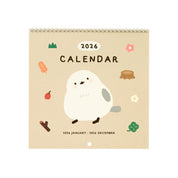 Artbox 2026 Chubby Bird Wall Calendar – “A Year of Soft and Happy Days”