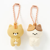 KEY RING SET BEIGE CAT