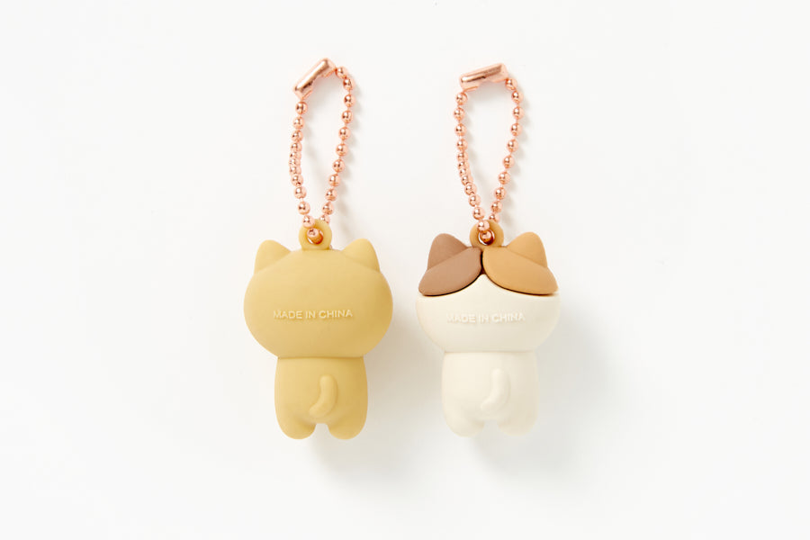 KEY RING SET BEIGE CAT