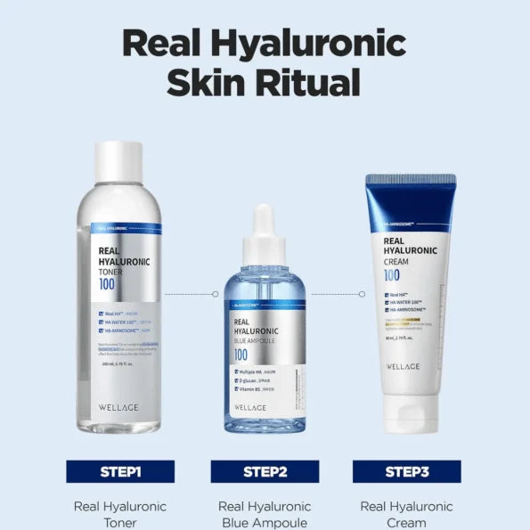 WELLAGE Real Hyaluronic Blue 100 Ampoule