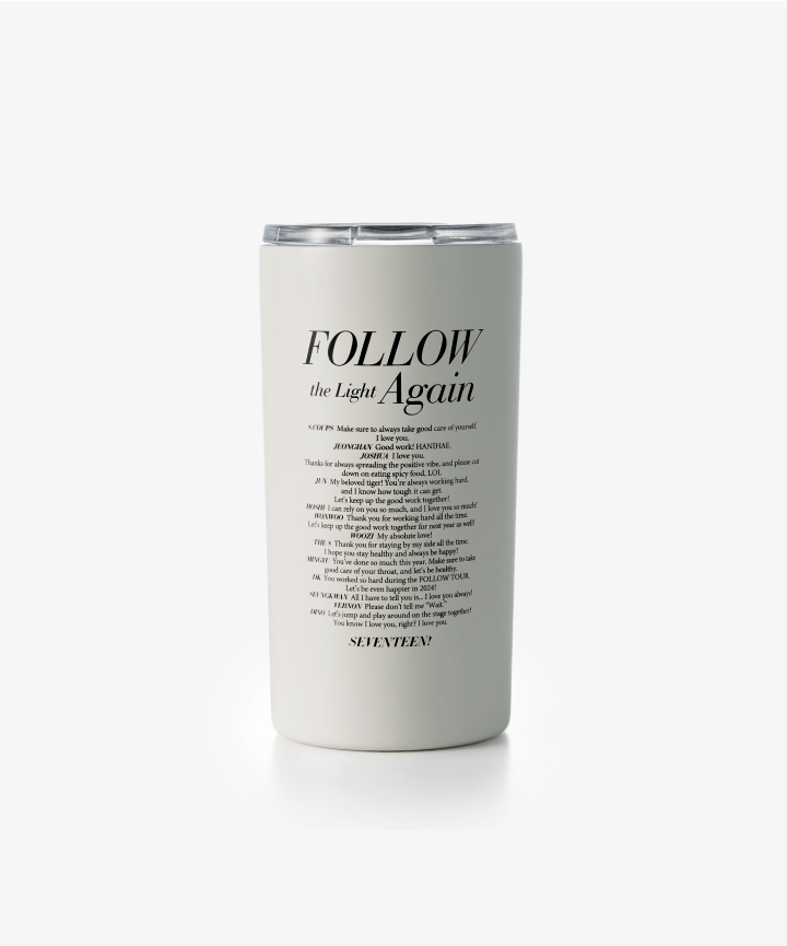 SEVENTEEN Follow Again: Lettering Tumbler