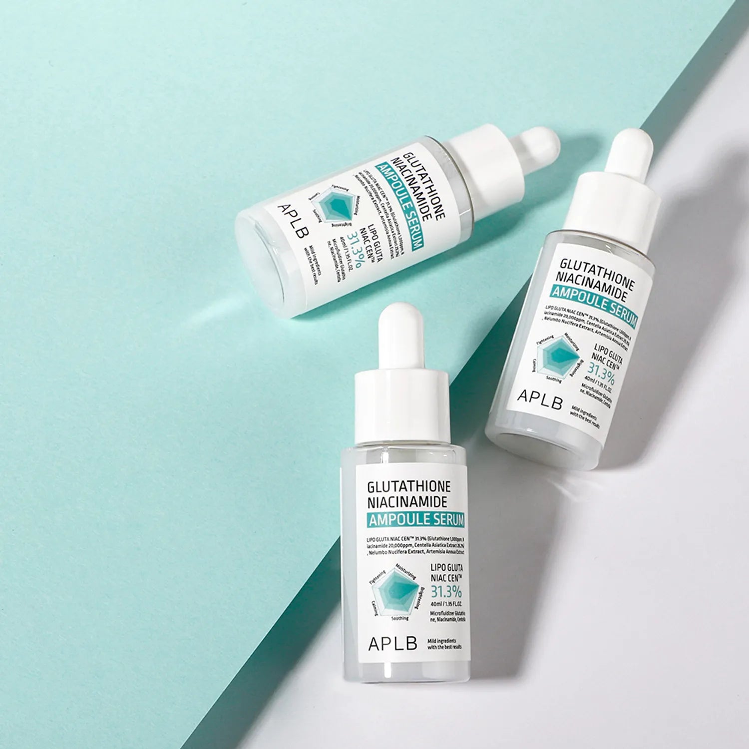 aplb glutathione ampoule serum Glow from & Niacinamide Ampoule, Serum, Made in Korea, Brightens dull skin, Helps fade dark spots & pigmentation, Gives a healthy, radiant glow Lightweight & hydrating formula, and soothe the skin while reducing redness APLB Glutathione Niacinamide Ampoule Serum