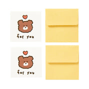 Mini Card "For You" Bear YellowQ
