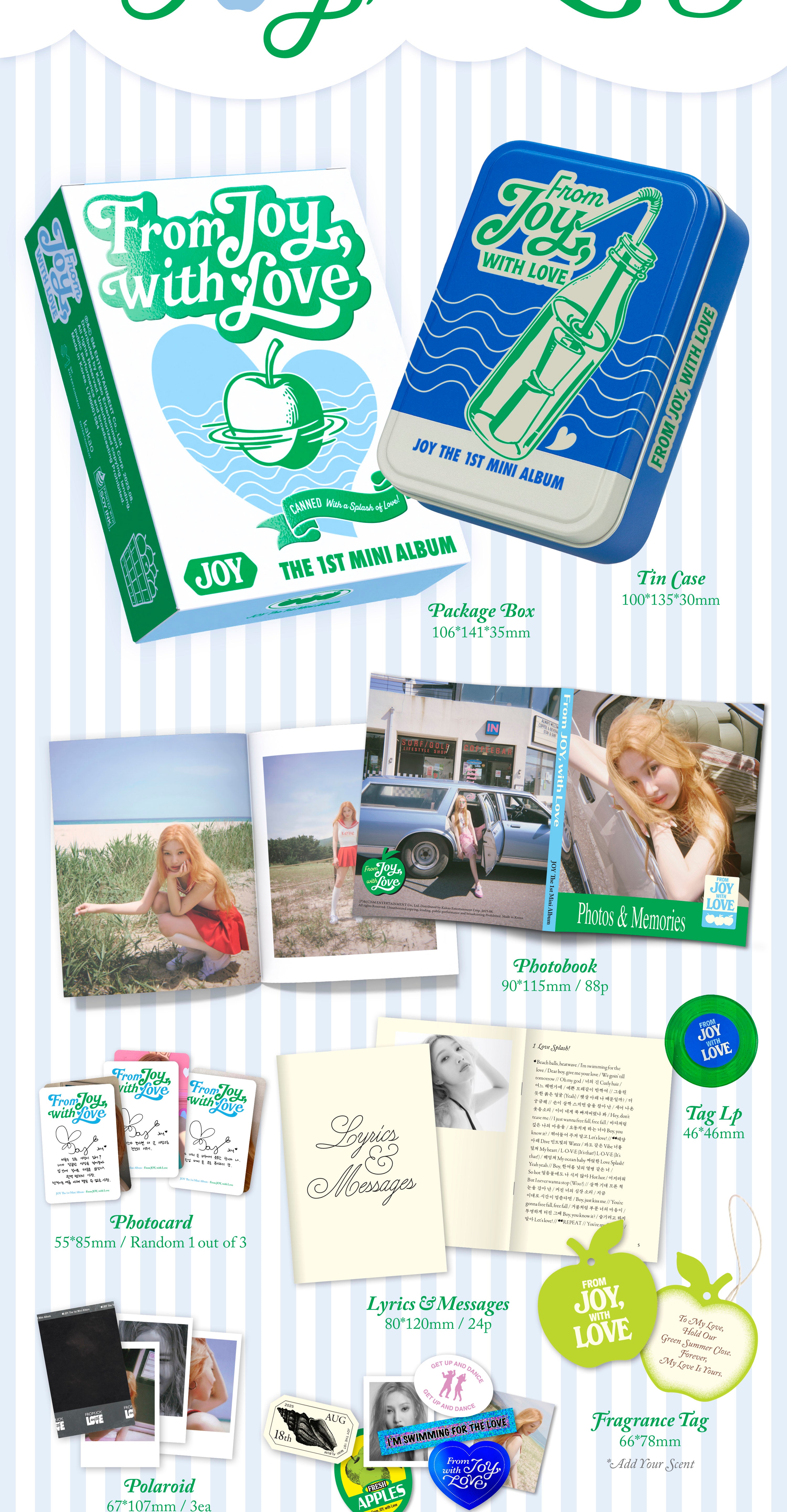 Red Velvet JOY 1st Mini Album "From Joy, with Love" (Tin Case Ver.)