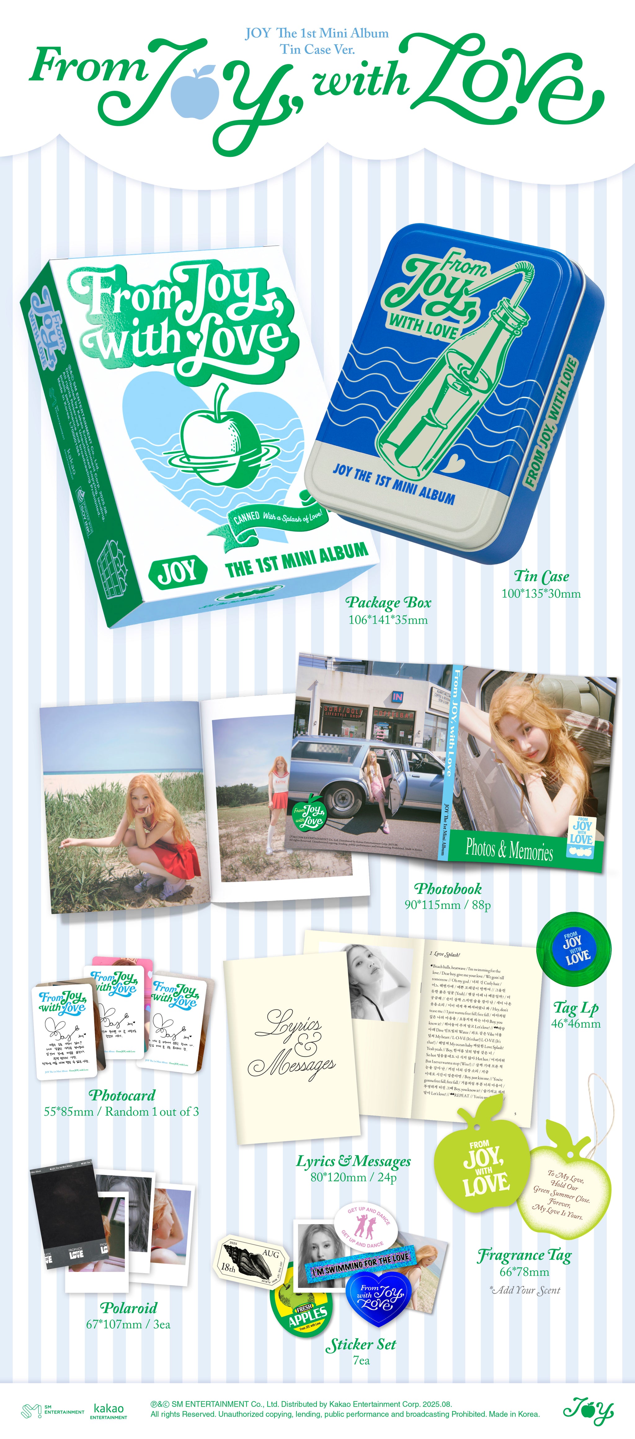 Red Velvet JOY 1st Mini Album "From Joy, with Love" (Tin Case Ver.)