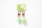 COUPLE KEY RING SET LUCKY DOG HONEY CAT CLOVERS