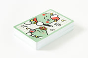 Playing Card deck with a cartoon character on a white background