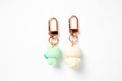 COUPLE KEY RING SET LUCKY DOG HONEY CAT CLOVERS