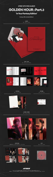 [Pre-Order] Ateez 12th Mini Album Golden Hour: Part.3 In Your Fantasy Edition [Limited]