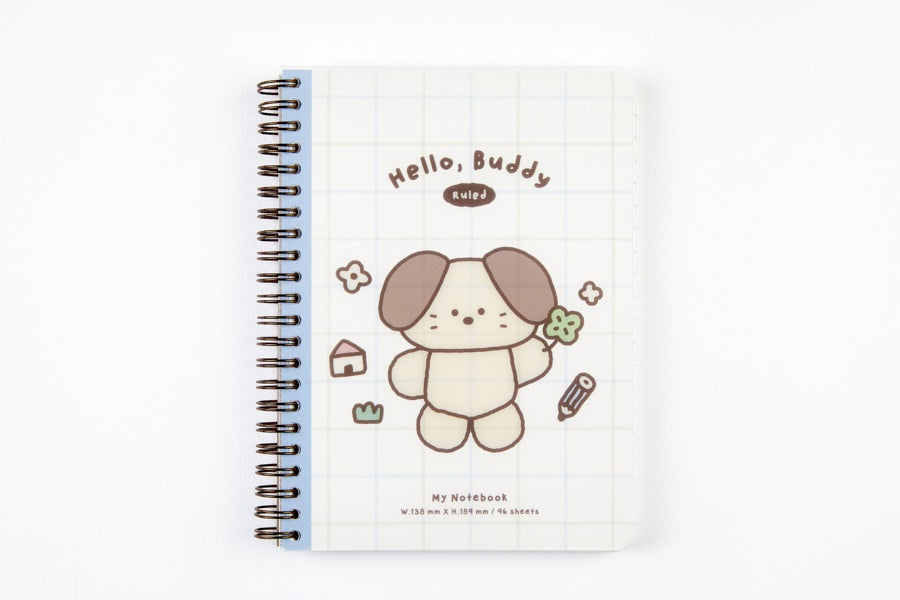 NOTE PP COVER SPRING HELLO BUDDY PUPPY