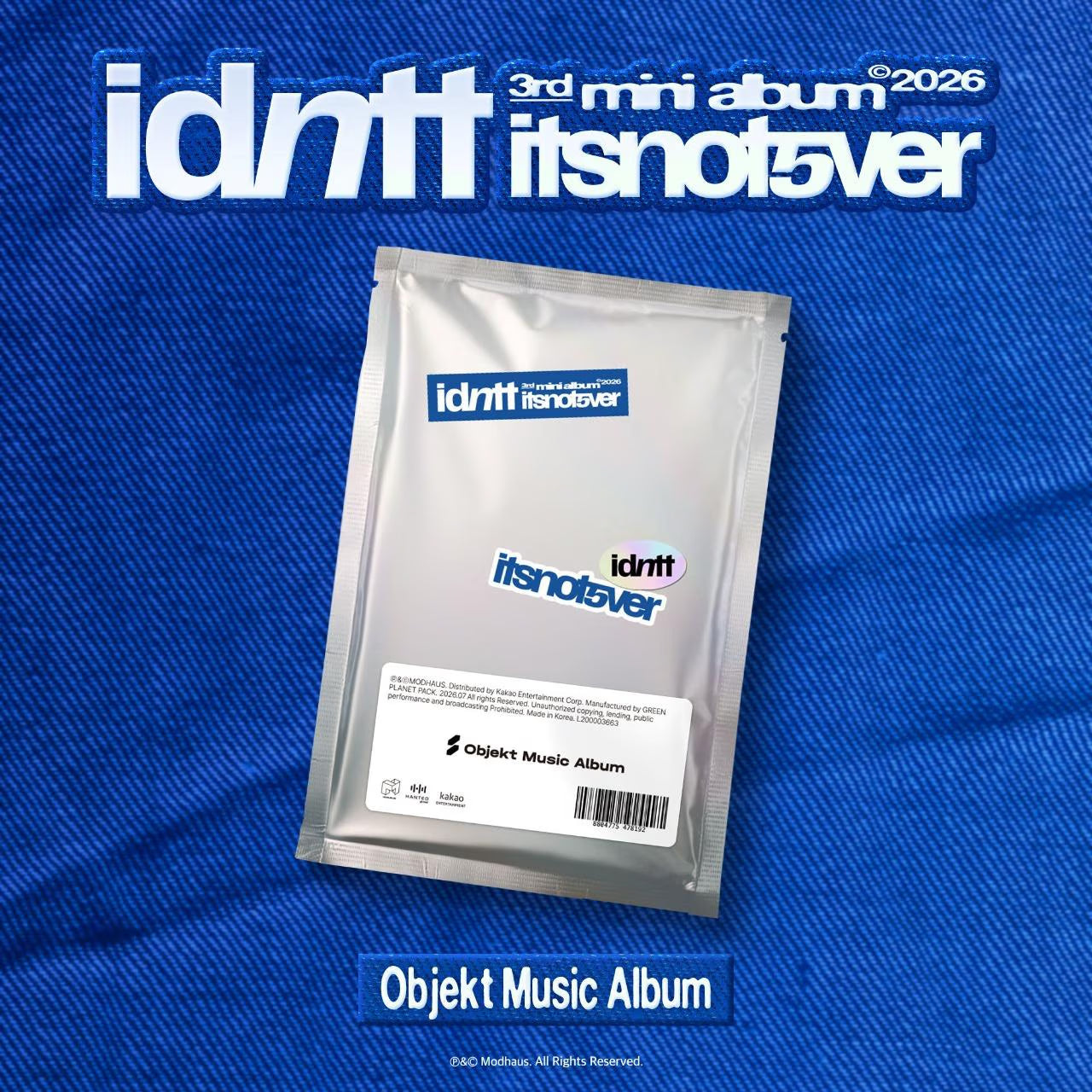 idntt 3rd Mini Album "itsnotover" (Objekt Music Album)