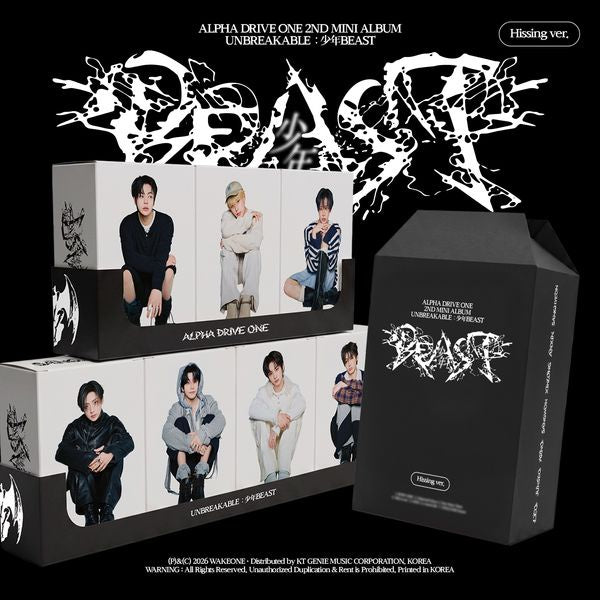 ALPHA DRIVE ONE - 2ND MINI ALBUM [UNBREAKABLE : 少年BEAST] HISSING VER. (RANDOM)