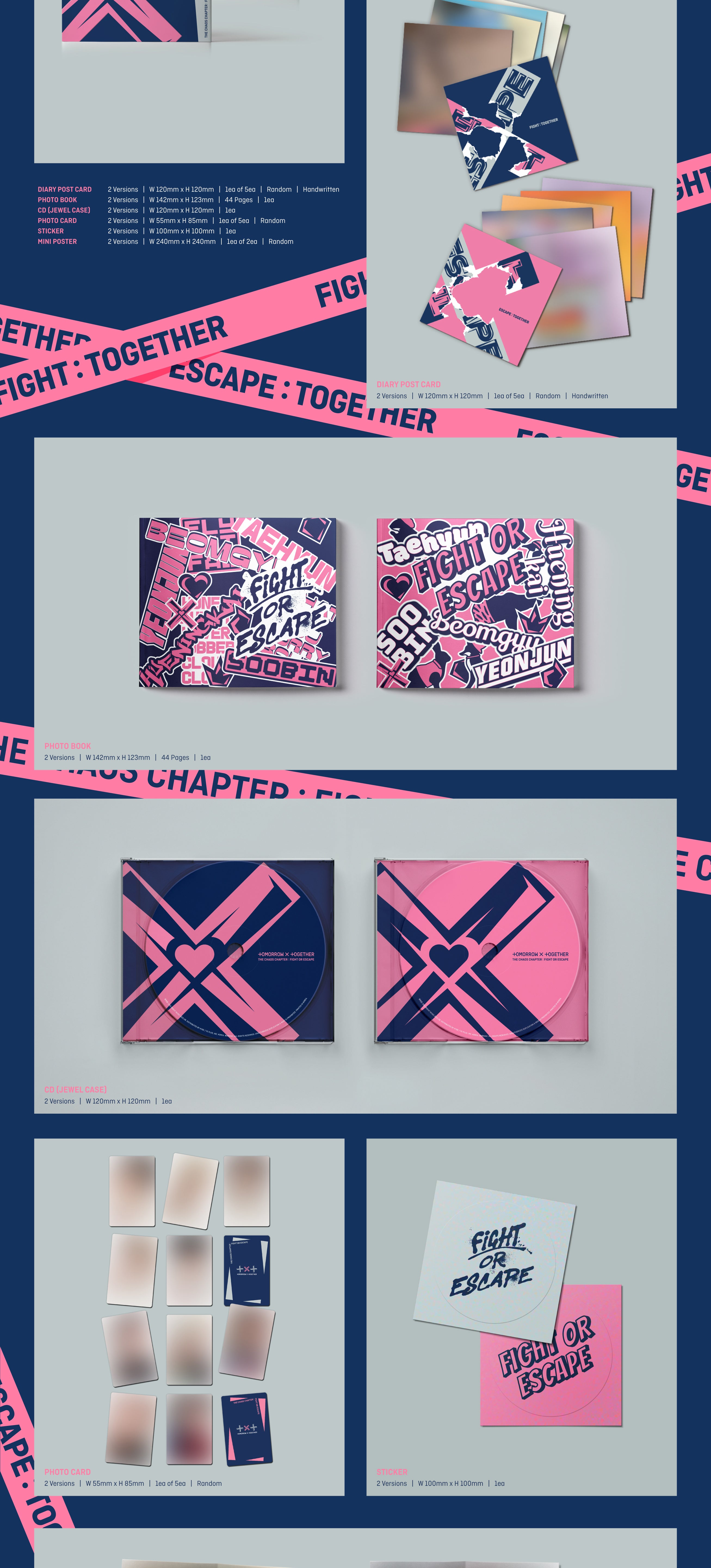 TOMORROW X TOGETHER (TXT) 1st Repackage Album "The Chaos Chapter: FIGHT OR ESCAPE" (Together Ver.)