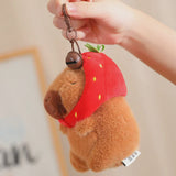 Bag Charm Capybara Strawberry Hat