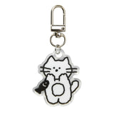 KEYRING CAT AND FISH