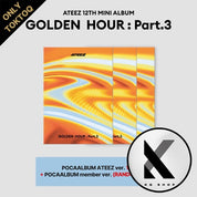 ATEEZ 12th Mini Album "GOLDEN HOUR : Part.3"  (Poca ver.) with KQSHOP POB (TOKTOQ Set Ver.)