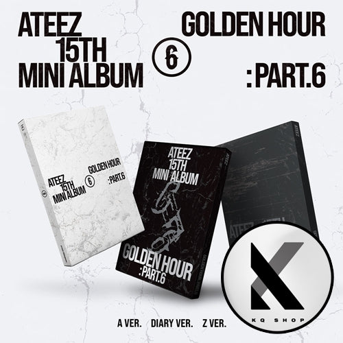 [PRE-ORDER] [KQSHOP POB] ATEEZ – 15th Mini Album [GOLDEN HOUR : Part.6] (3-piece set)