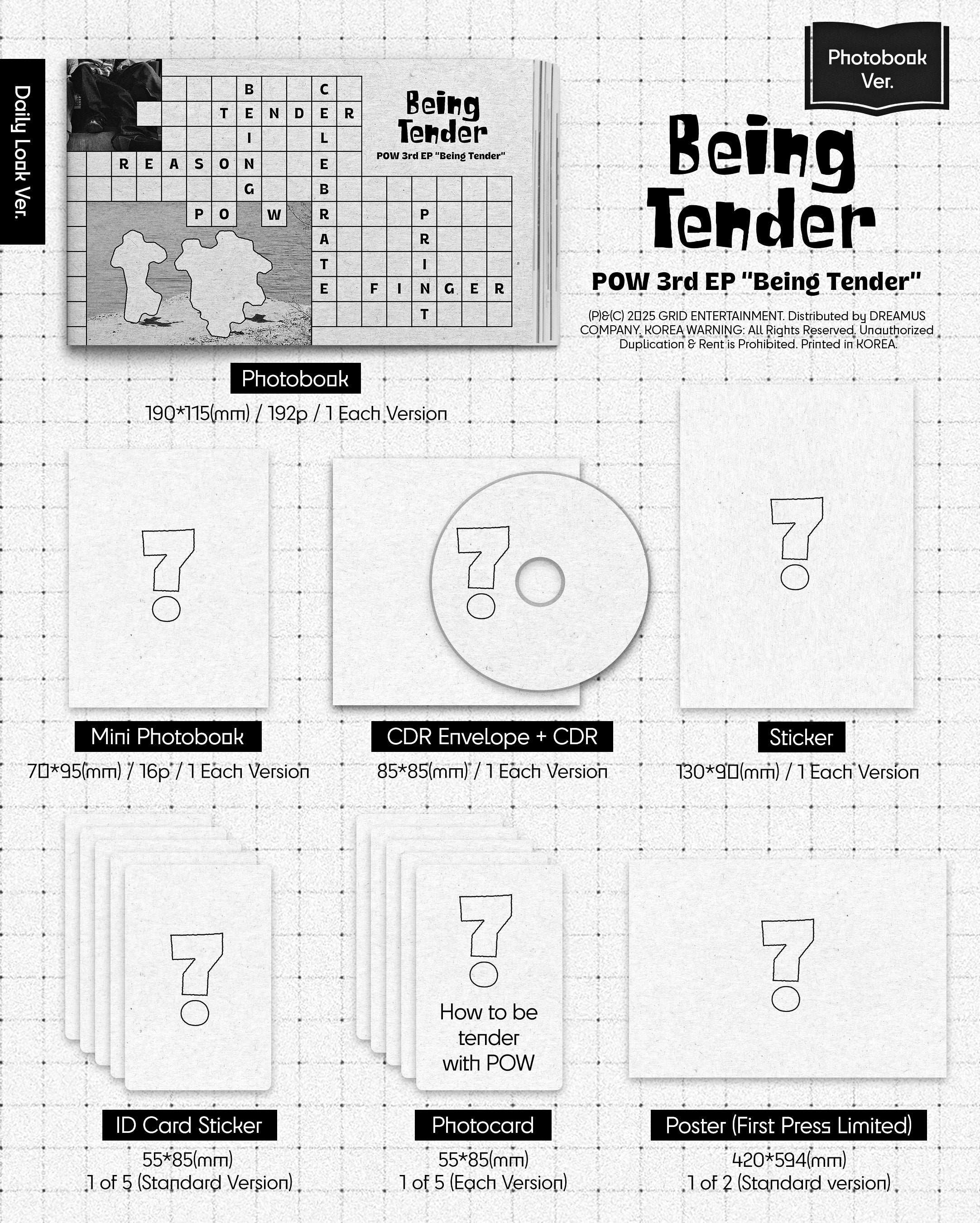 POW - 3RD MINI ALBUM [BEING TENDER] PHOTOBOOK VER.