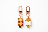 COUPLE KEY RING SET FLYING SQUIRREL & RED PANDA