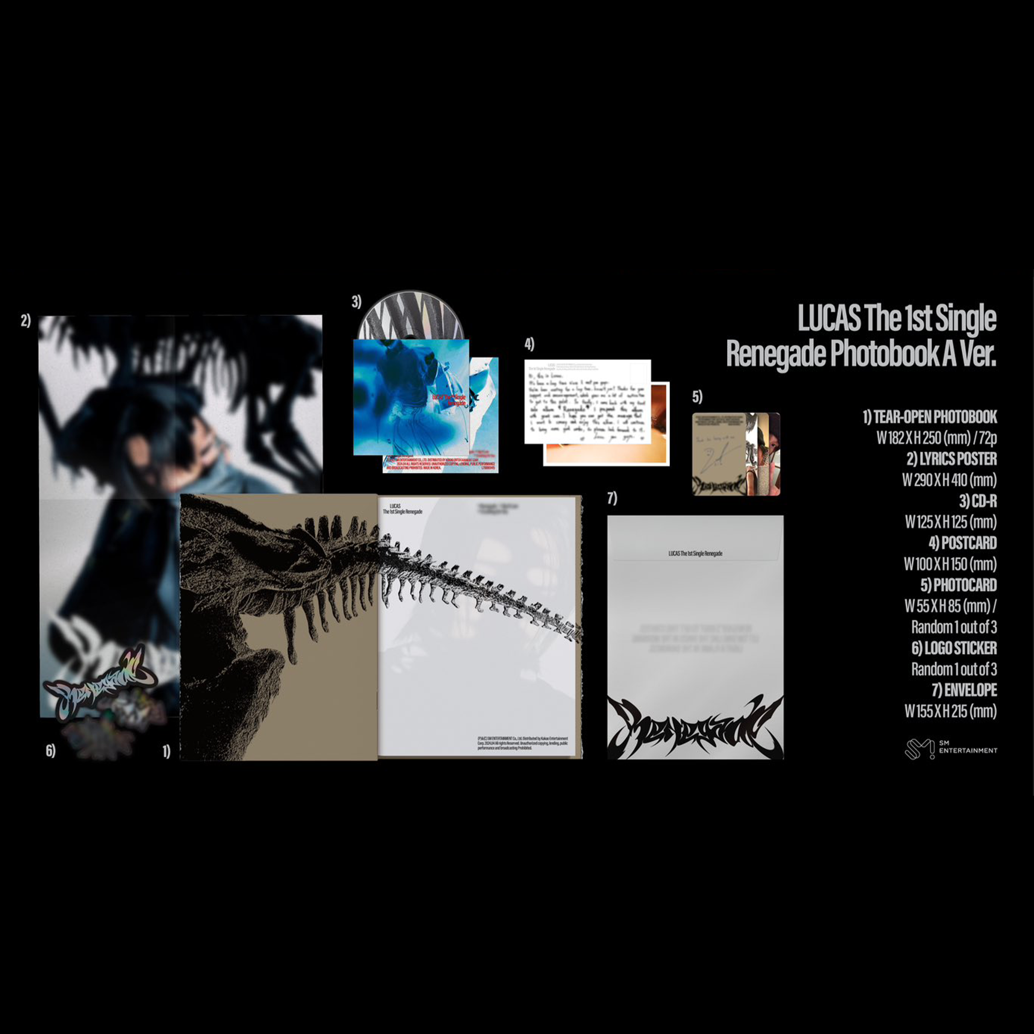 LUCAS - 1ST SINGLE ALBUM [RENEGADE] (Photobook Ver.)