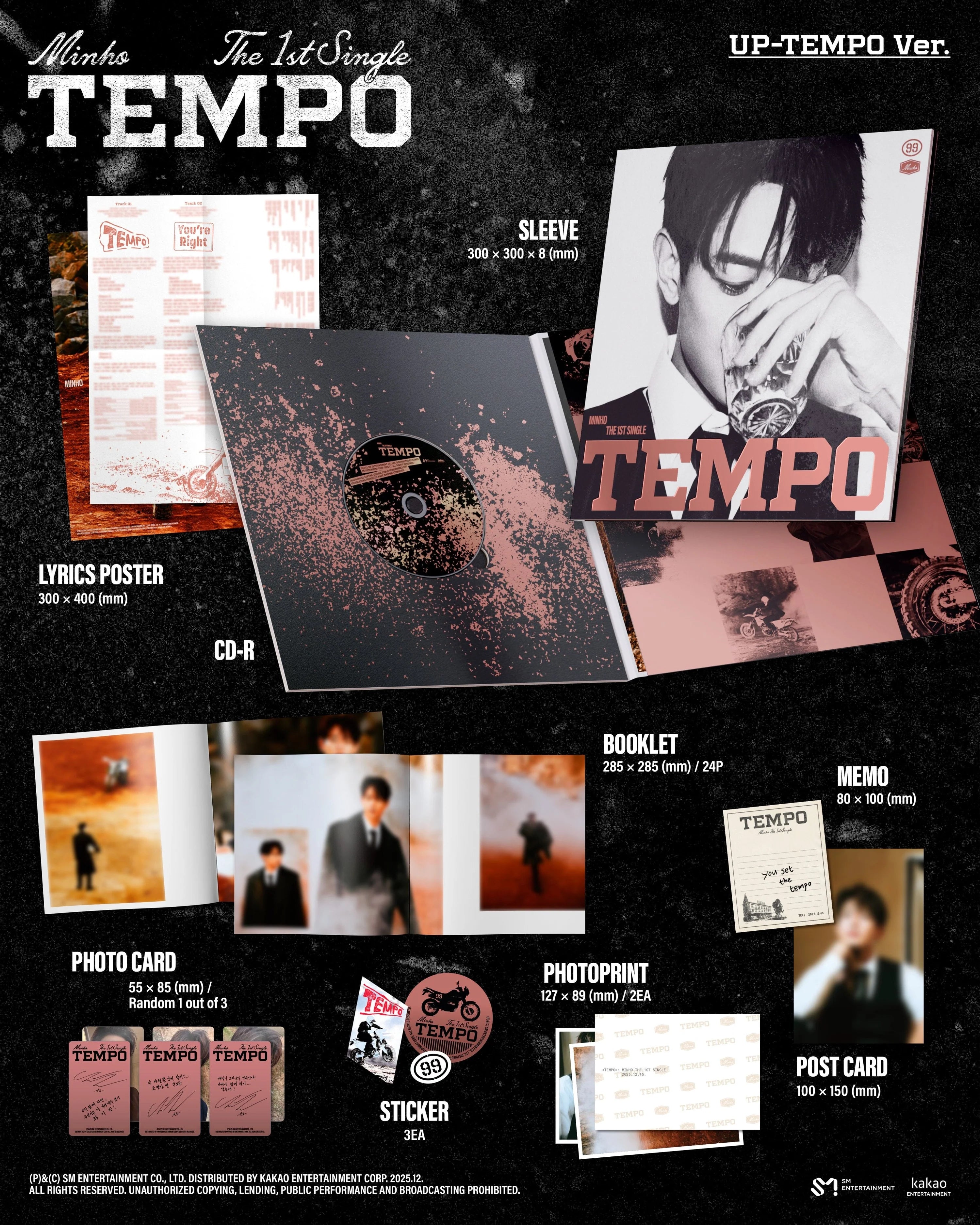 SHINee MINHO 1st Single Album "TEMPO"