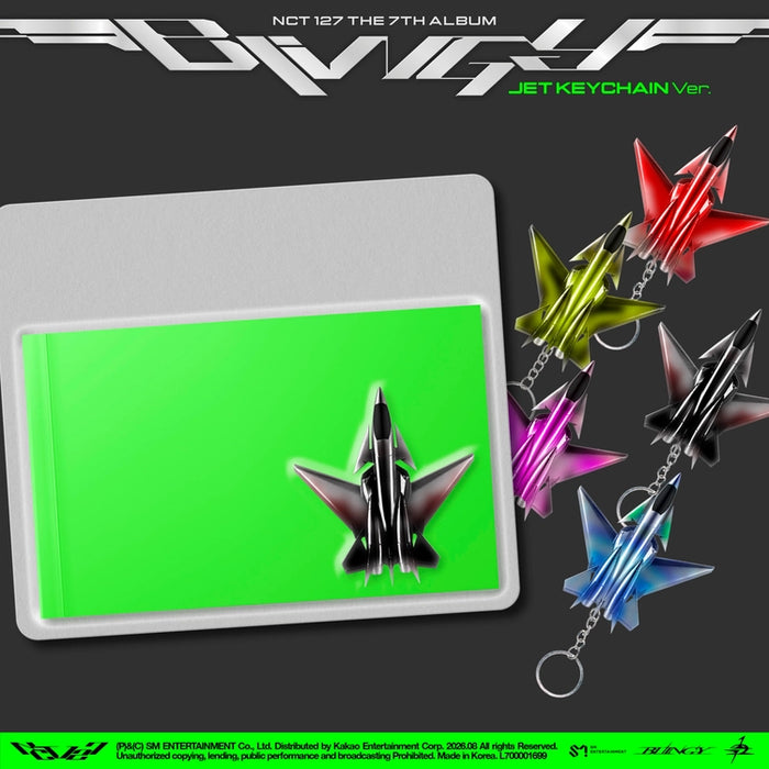 NCT 127 - 7TH ALBUM [BLINGY] (JET KEYCHAIN VER.) (5 VERSIONS)