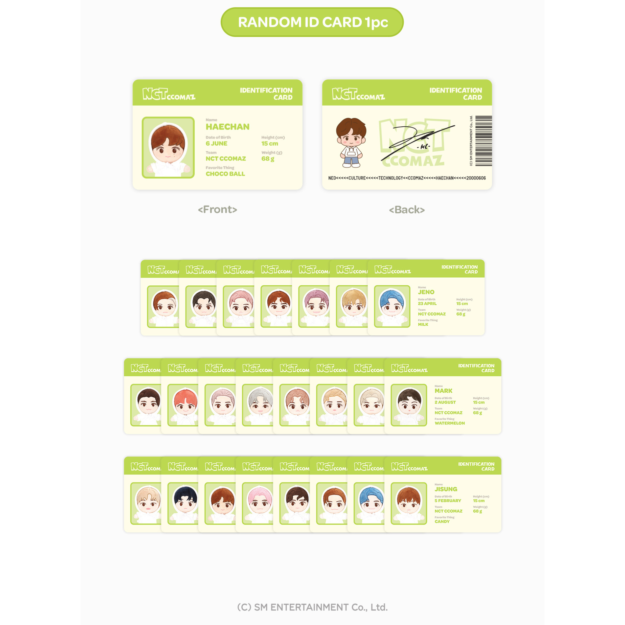 NCT - RANDOM TRADING CARD SET [NCT CCOMAZ GROCERY STORE MD]