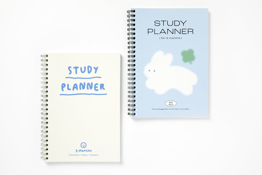 STUDY PLANNER 3 MONTHS WHITE SIMPLE SMILE