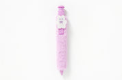 PEN BIG POMPOM PURPLE CAT