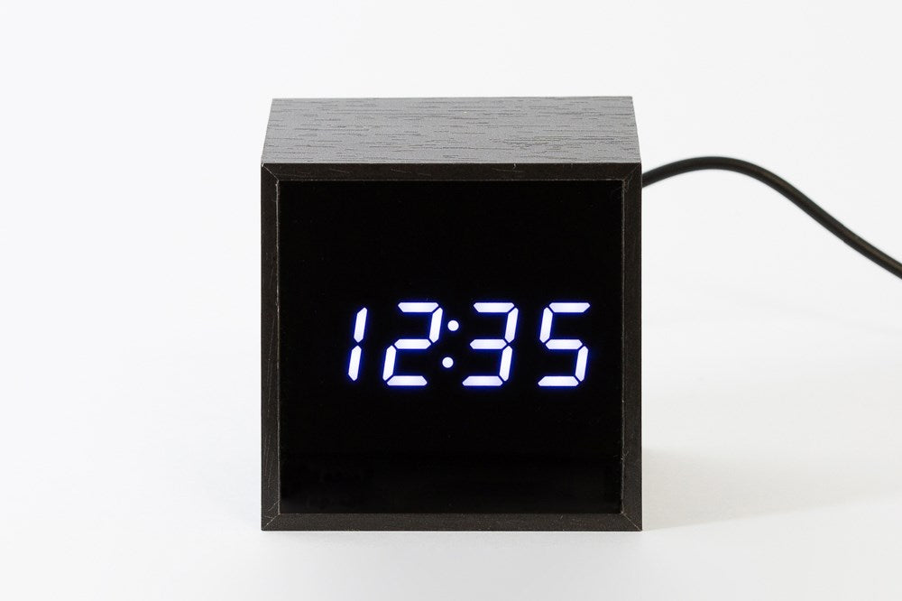 Wood LED Clock Black (Small)