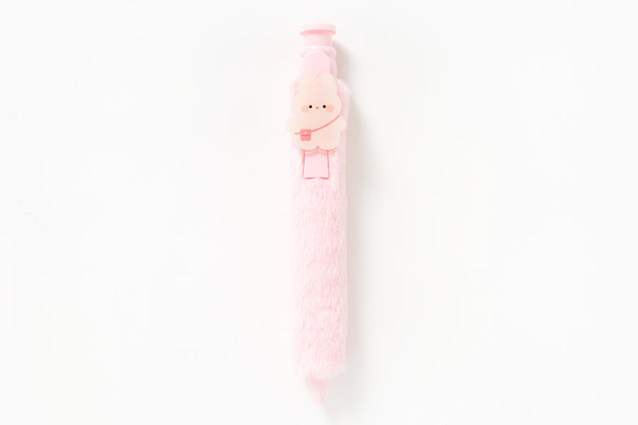 PEN BIG POMPOM PINK RABBIT