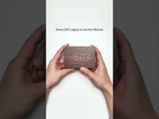 Wood LED Clock Black (Large)