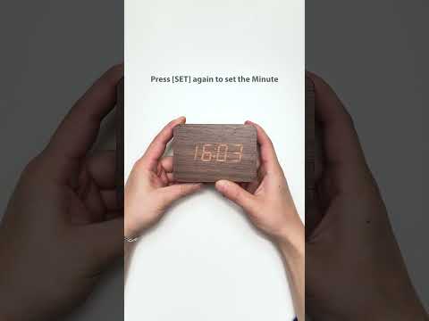 Wood LED Clock Black (Large)
