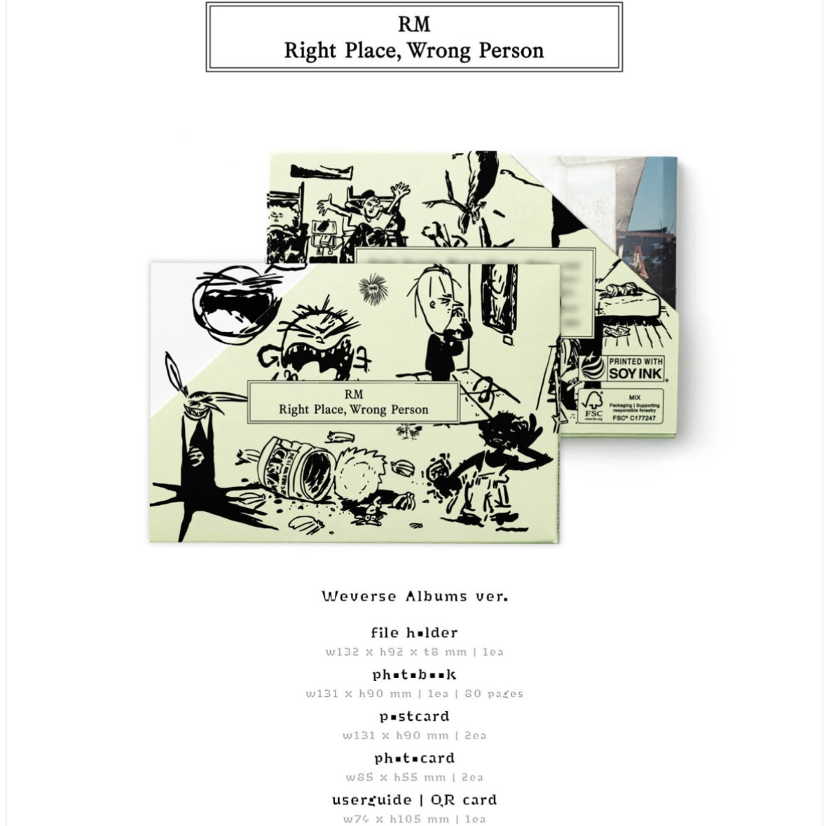 [Pre-Order] RM (BTS) - VOL.2 [RIGHT PLACE, WRONG PERSON] (WEVERSE ALBUMS VER.)