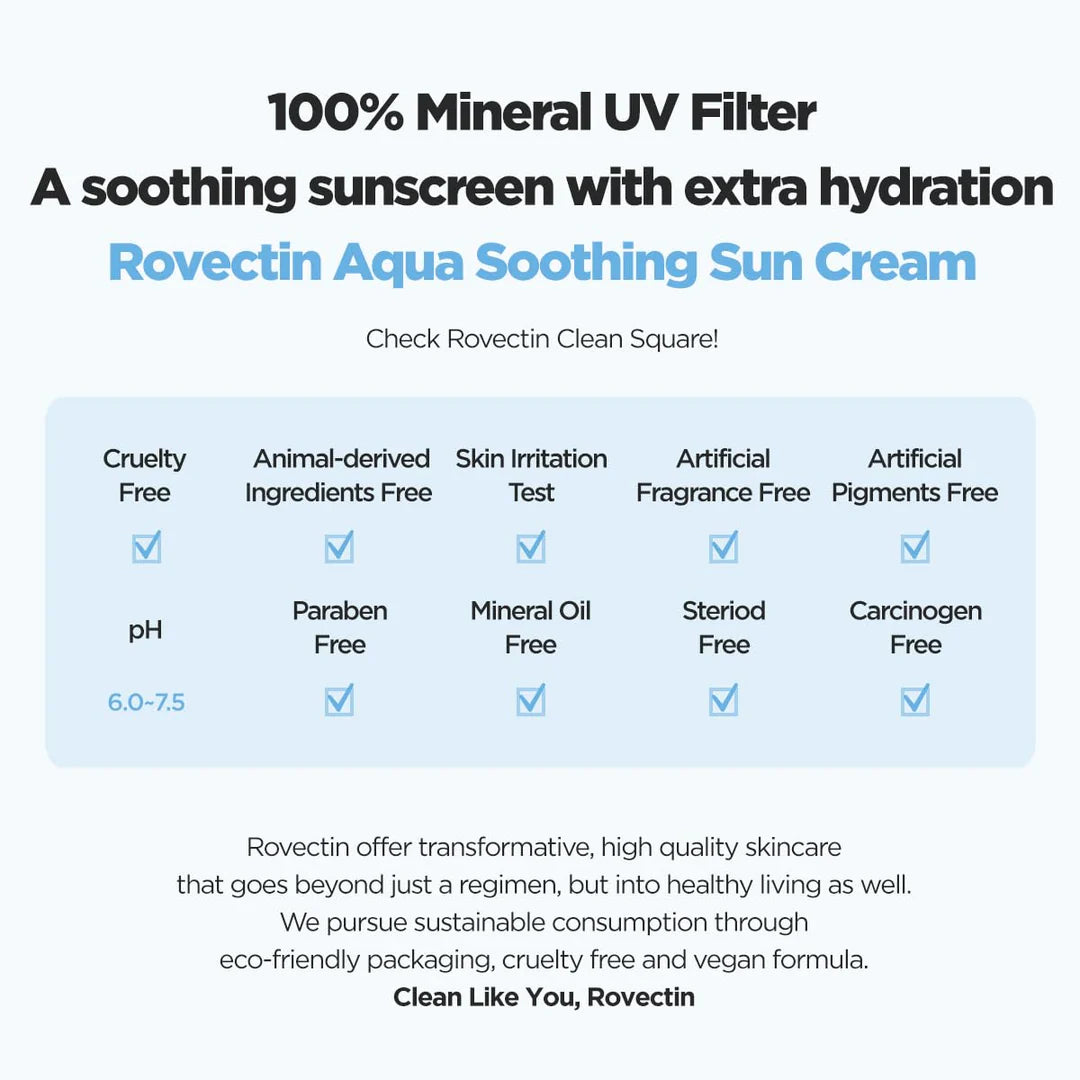 ROVECTIN Aqua Soothing Sun Cream SPF 50+ / PA ++++
