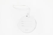 LUGGAGE TAG PVC ROUND HIPSTER DOG