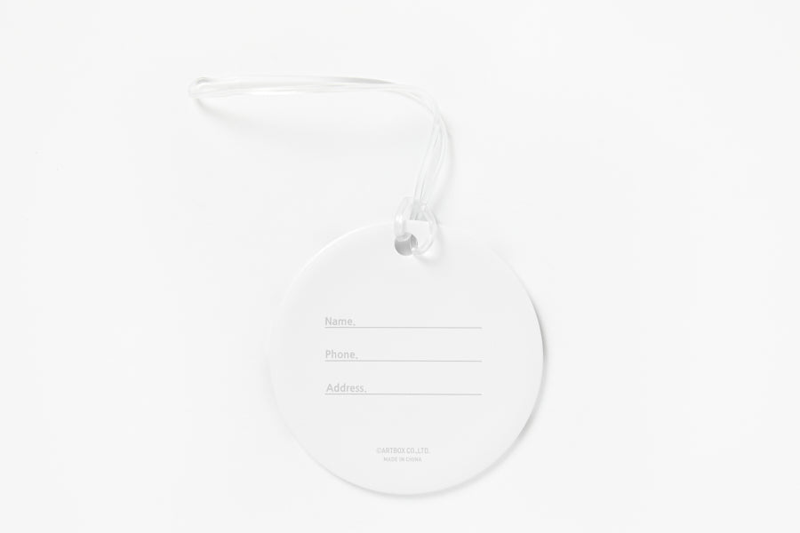 LUGGAGE TAG PVC ROUND HIPSTER DOG