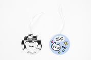 LUGGAGE TAG PVC ROUND HIPSTER DOG