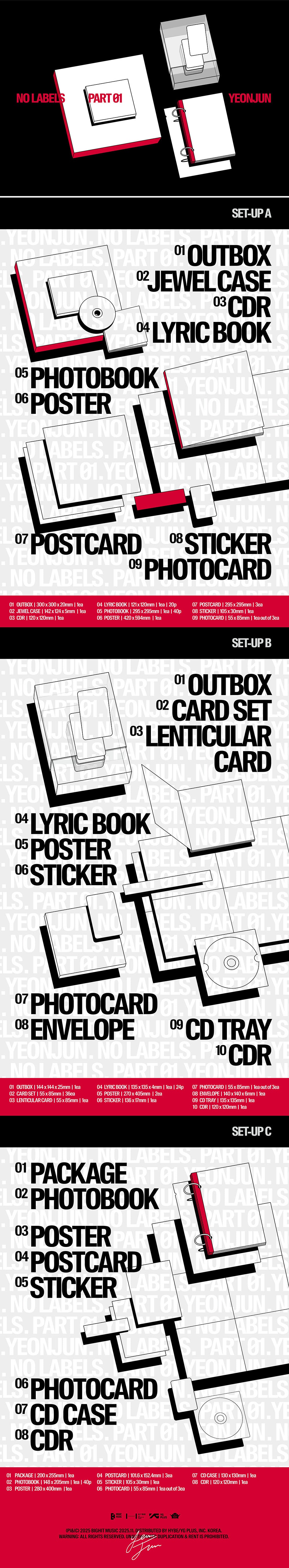[PRE-ORDER] YEONJUN - NO LABELS: PART 01 (3 VERSIONS)
