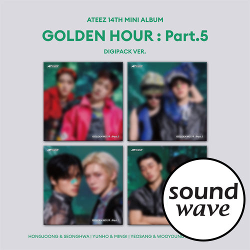[PRE-ORDER] [SOUNDWAVE POB] ATEEZ – 14th Mini Album [GOLDEN HOUR : Part.5] (DIGIPACK UNIT Ver.) RANDOM