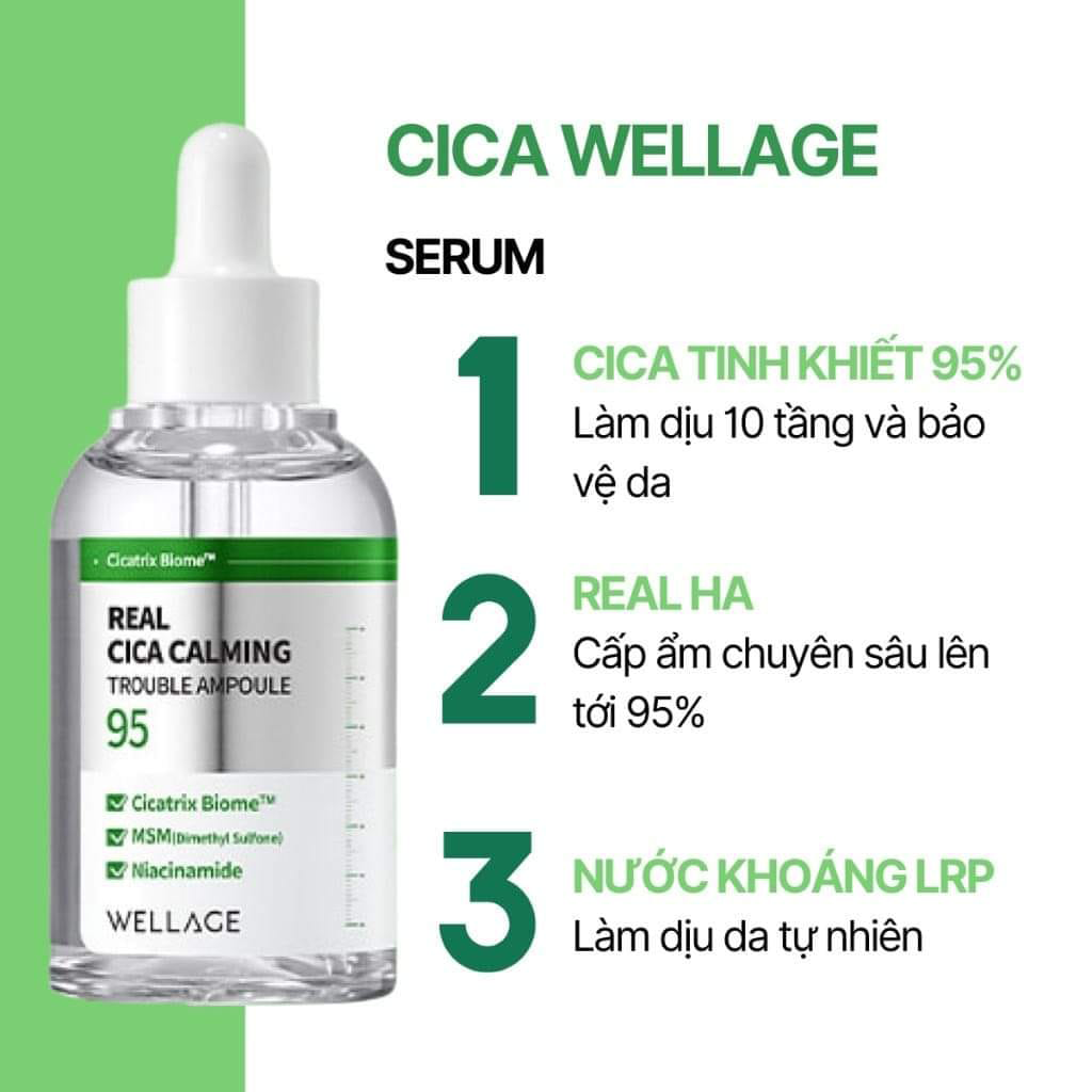WELLAGE Real Cica Calming 95 Trouble Ampoule [50ml]