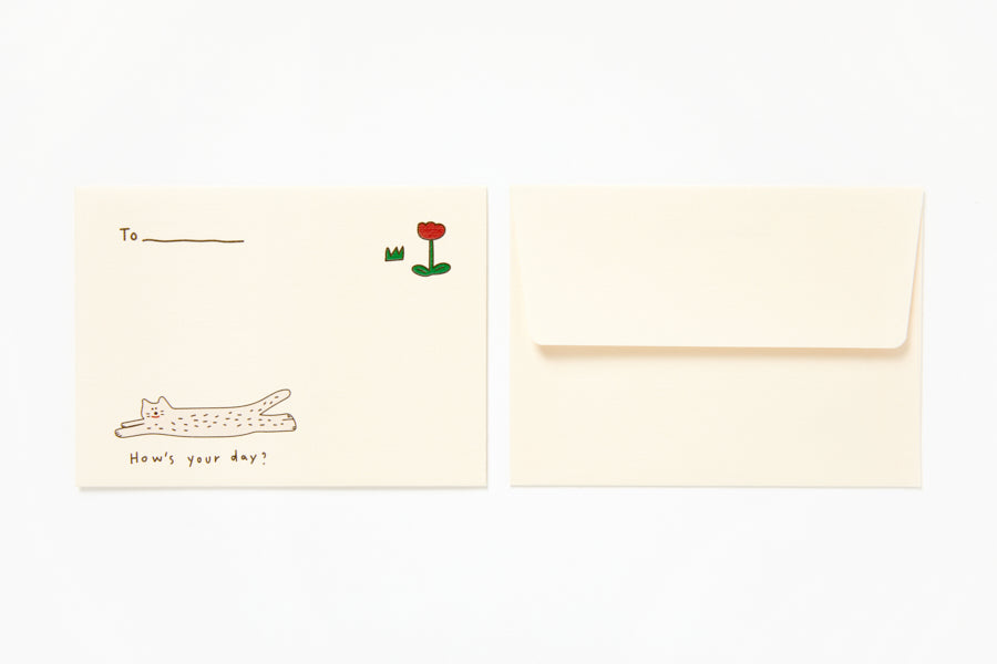 Mini Letter Paper Set Simple Cat