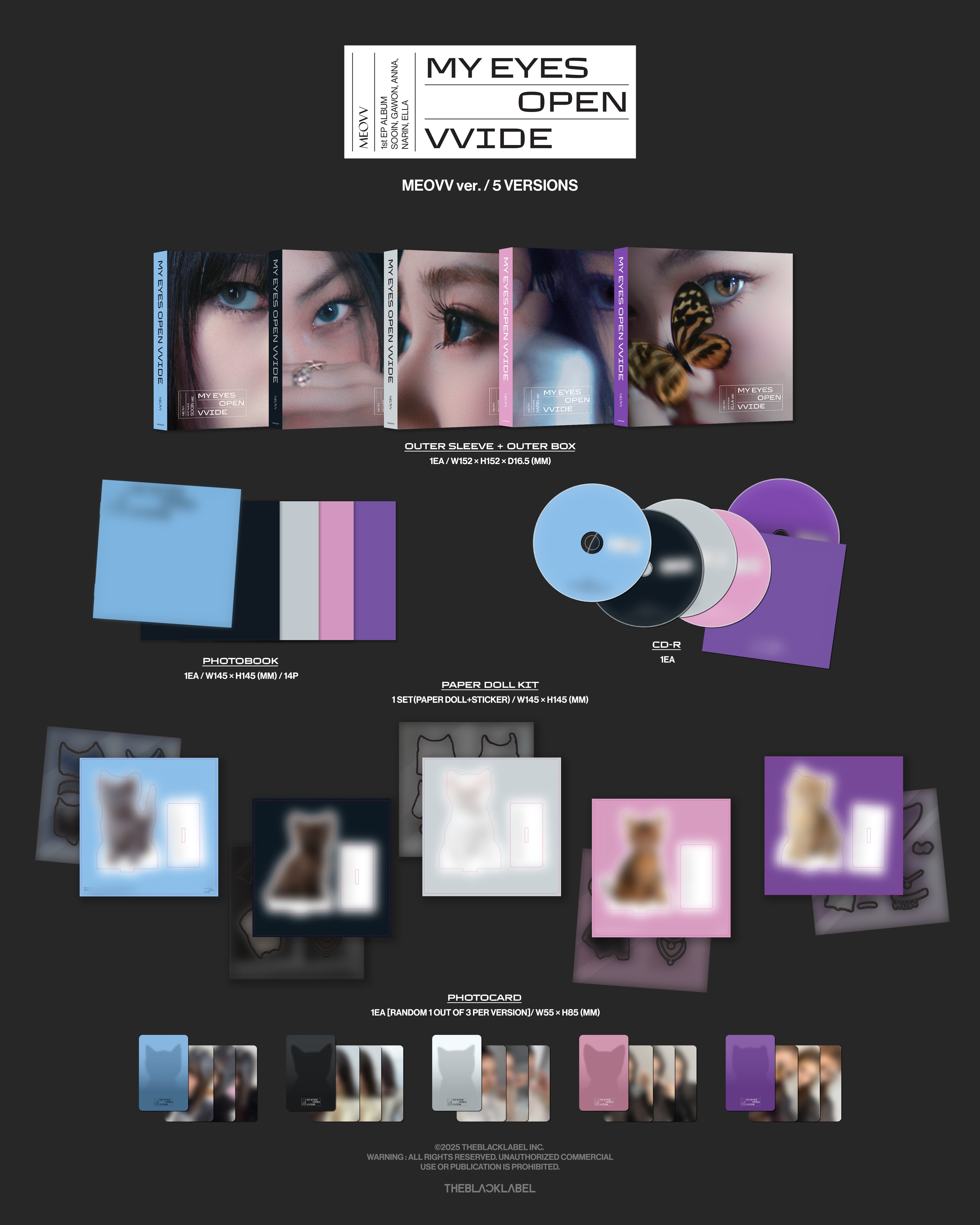 [Pre-Order] MEOVV - 1ST EP ALBUM [MY EYES OPEN VVIDE] (MEOVV VER.) (5 VERSIONS)